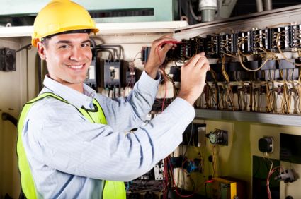 electrician in a hard hat